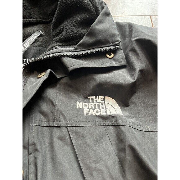 Vintage 90s The North Face Goretex Black Coat Trench Jacket Oversized Small - Picture 2 of 10